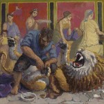 Androcles and the Lion, oil on canvas, 124x138, SOLD