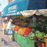 Brixton Market, oil on canvas, 80x85