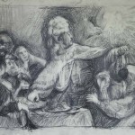 Belshazzar's Feast (after Rembrandt), pencil