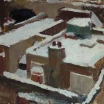 brixton townscape painting rooftop